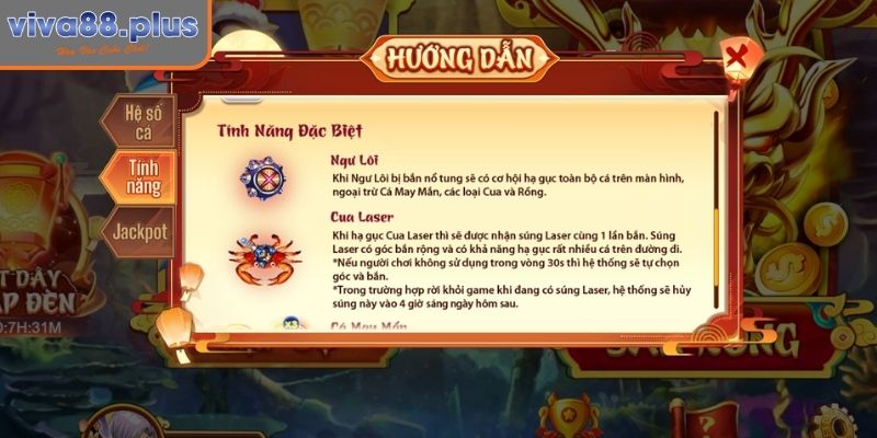 Quay Đèn Kéo Quân Viva88 Mở Ra Trận Chiến Đại Dương Rực Rỡ 2 Vũ khí chơi bắn cá Quay Đèn Kéo Quân Viva88